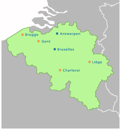 Map of Belgium