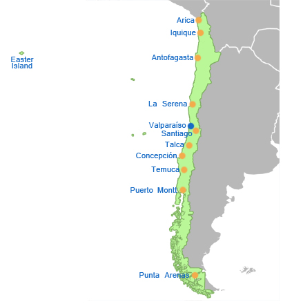 Map of Chile